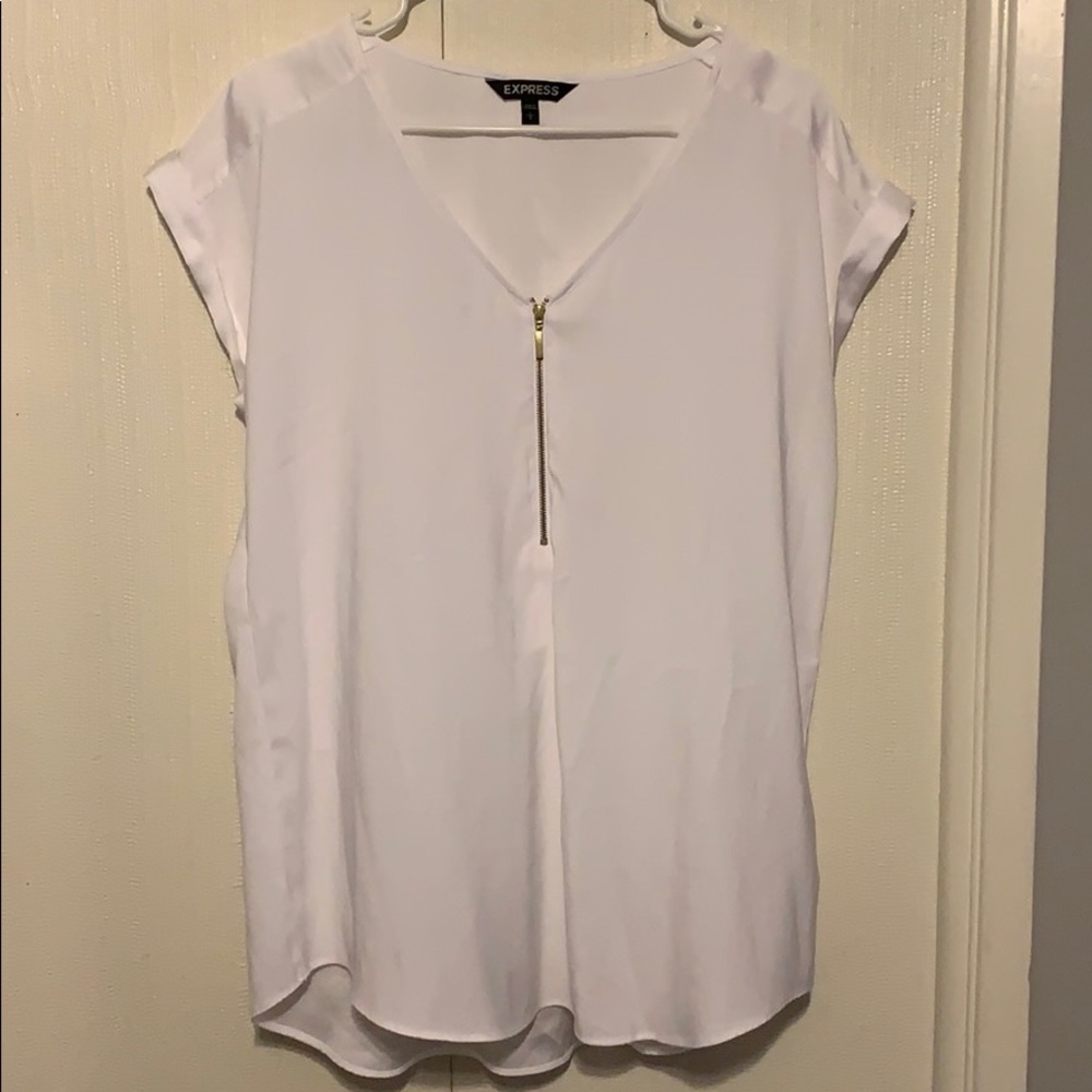 Express white top Sz L